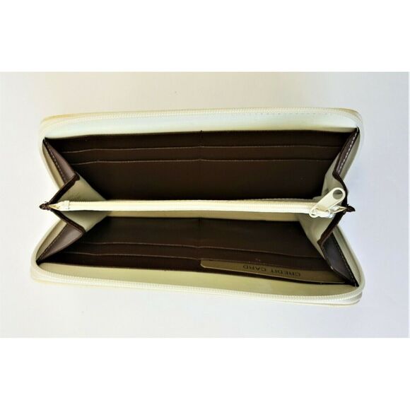 CL America Bone Color Faux Leather Shoulder Strap Handbag w/ Wallet / Billfold - Picture 7 of 12